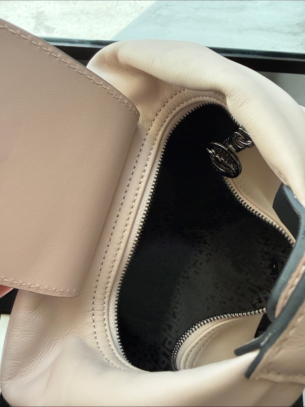 Longchamp Le Pilage Extra XS Round Top Handle in Blush/ Beige - Picture 5 of 12